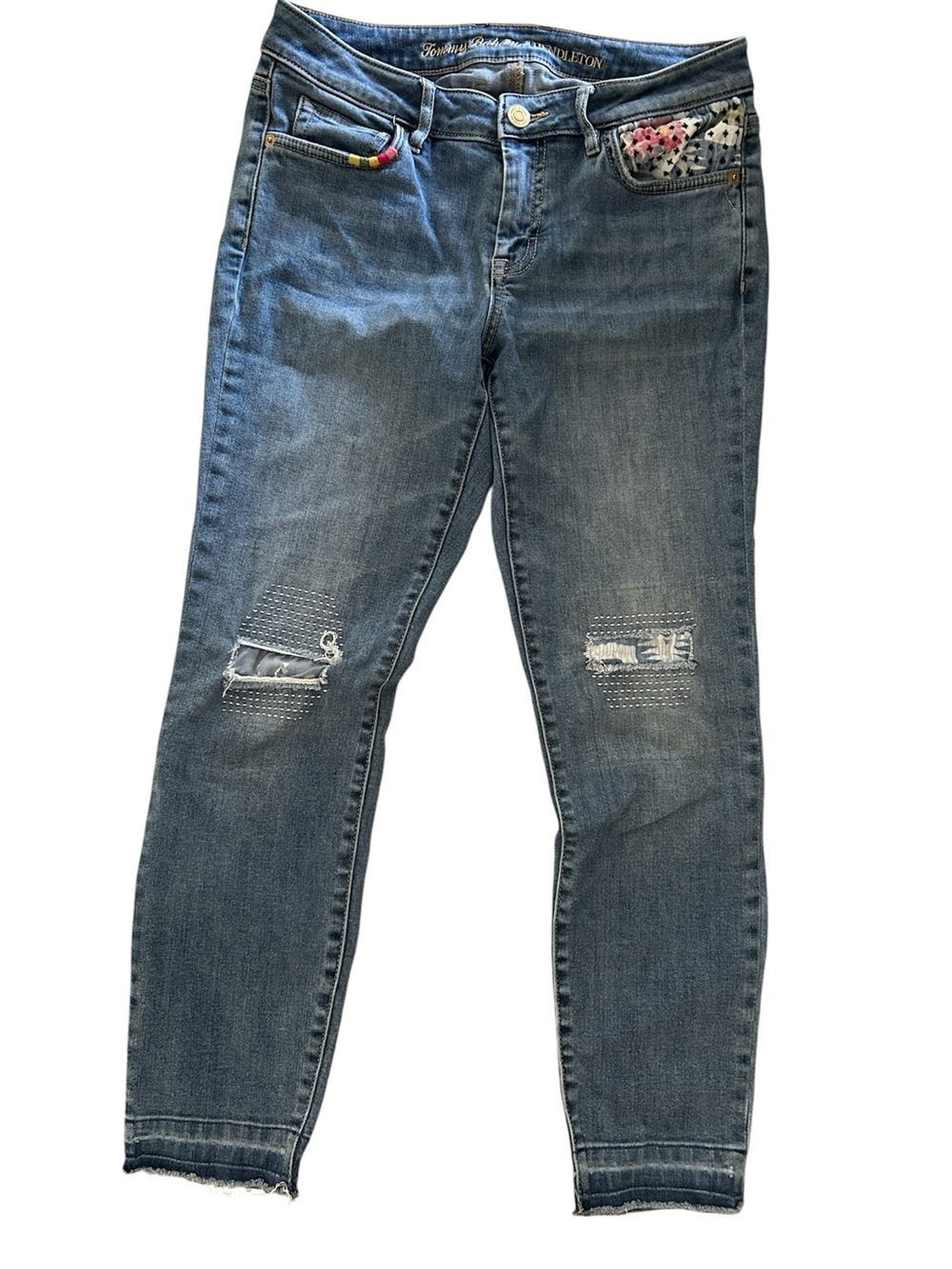 Tommy Bahama Pendleton Skinny Ankle Denim Jeans Women’s 28x28 Patch Floral